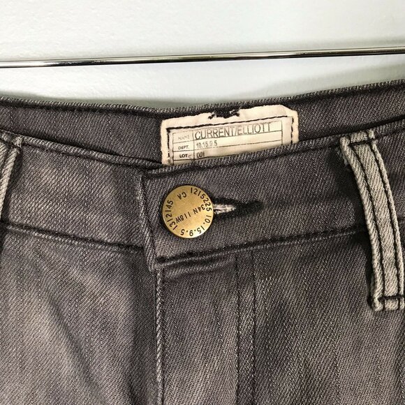 Current/Elliott The Skinny Bleach Out Night/Studs Jeans Size 25 - Picture 10 of 12